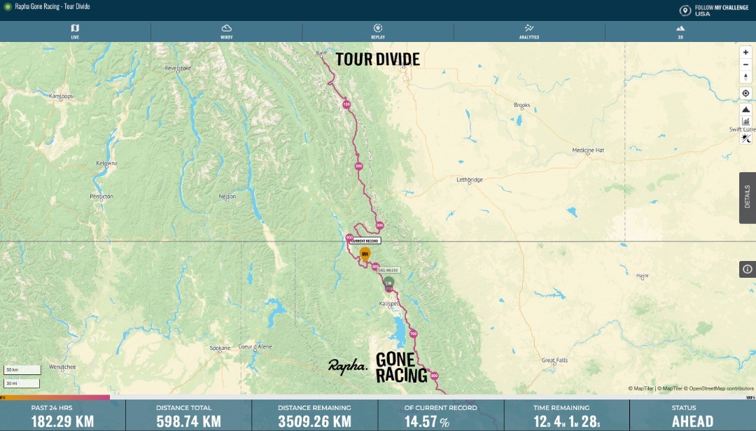 Rapha Gone Racing - Tour DivideFollow @laelwilcox LIVE as she attempts to set the Fastest Known Time on the Tour Divide trail. Time to beat: 13d 22h 5...