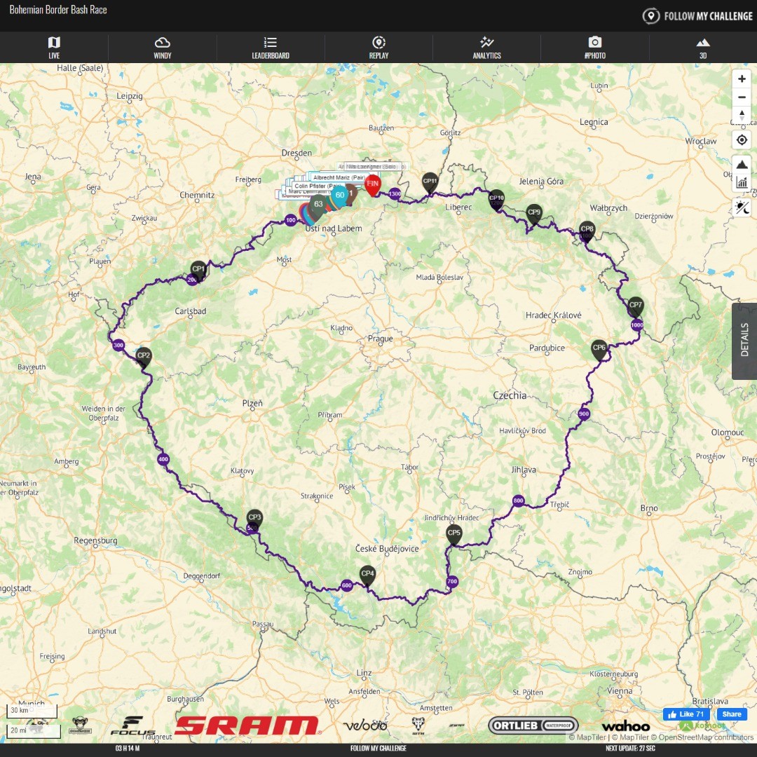 LIVE: @bbb_race // Bohemian Border Bash RaceThe Race is a fixed route, unsupported, single-stage ultra-endurance on & off-road cycling competition. It...