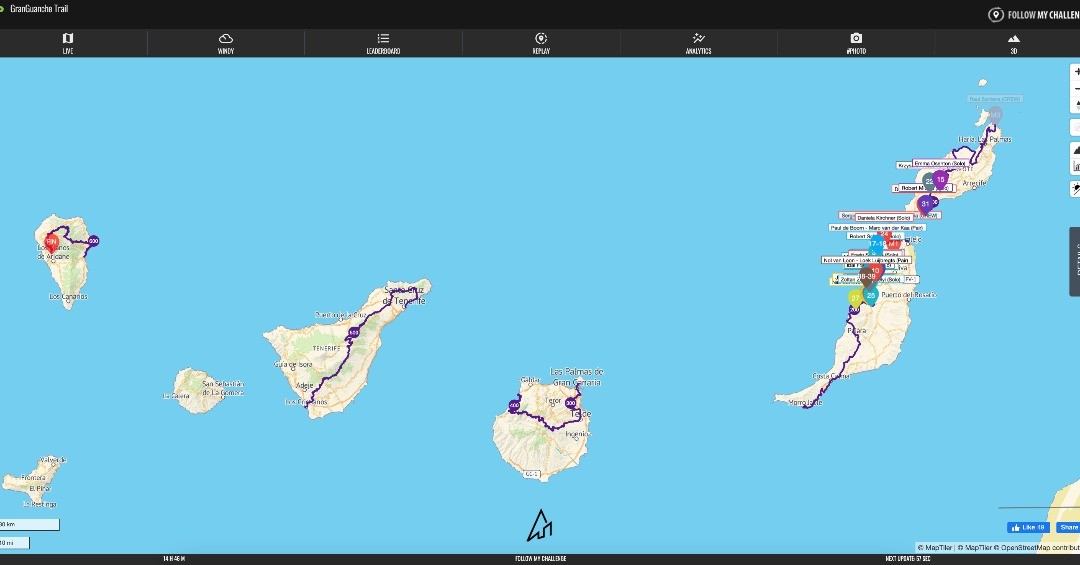 LIVE: @granguanche.route ....#granguanche #bikepacking #audax #trail #dotwatching #canaryislands